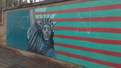 Statue Of Liberty At US Embassy In Tehran Den of Espionage Iran Travel Blog