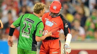 Shane Warne Marlon Samuels Fight Big Bash 