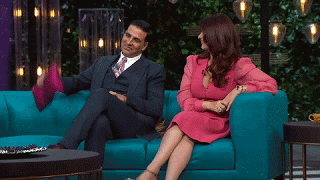 Akshay Kumar Karan Johar fun GIF Koffee With Karan Season 5